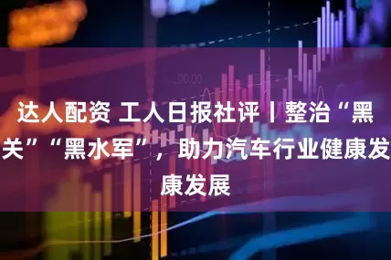 达人配资 工人日报社评丨整治“黑公关”“黑水军”，助力汽车行业健康发展
